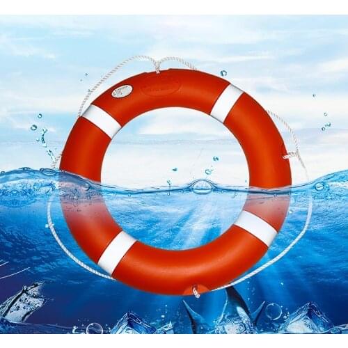 Professional Nautical Life Buoy Water Thickening Rescue Wall Hanging Life Buoy Ring Lifeguard Flotador Boat Accessories DK50LB