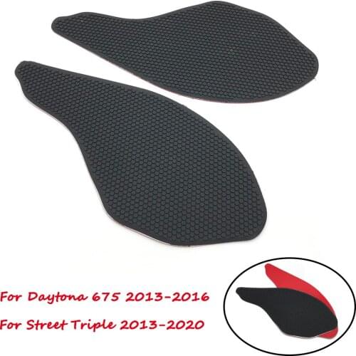Motorcycle Anti-Heated Gas Tank Side Traction Knee Protector Anti Slip Pad For Triumph Daytona 675 2013-2016 Street Triple 13-20