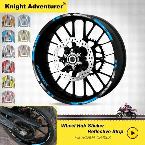 Hot sell Motorcycle 17inch Wheel Sticker Decal Reflective Rim Bike Suitable For Honda cb400x CB400X CB 400X CB 400 X