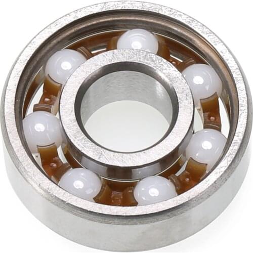 1PC Hand Fidget Spinner Ceramic Speed Ball Bearings ZrO2 Zirconia 608 8*22*7mm Round Mini Ball Bearing Shafts Tool