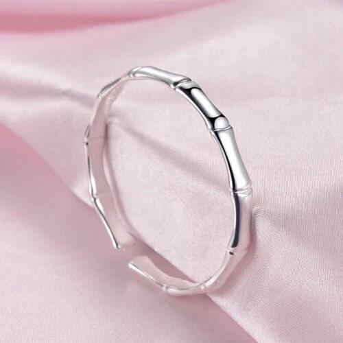 SA SILVERAGE Handpiece Womens Bracelets for Women Cuff Sterling Silver 999 Smooth Slub Open Bracelet Fashion Simple Female