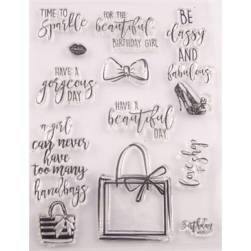 High Heels Bag Silicone Clear Seal Stamp DIY Scrapbooking Embossing Photo Album Decorative Paper Card Craft Art Handmade Gift