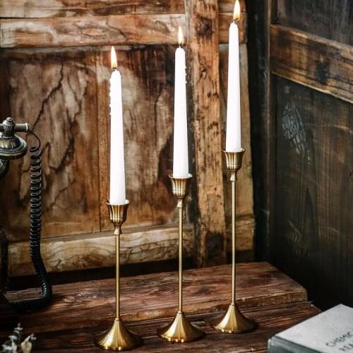 Pillar Candle Holders Elegant Simple Wedding Centerpieces Gold Candle Holder Table Bougeoir Mariage Home Decoration AC50CH