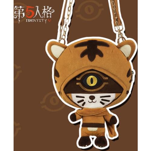 Anime Identity V Eli Clark Shoulder Bag Longing Tiger Cosplay Plush Gift With Double Pu Metallic Straps Student Girls Boys