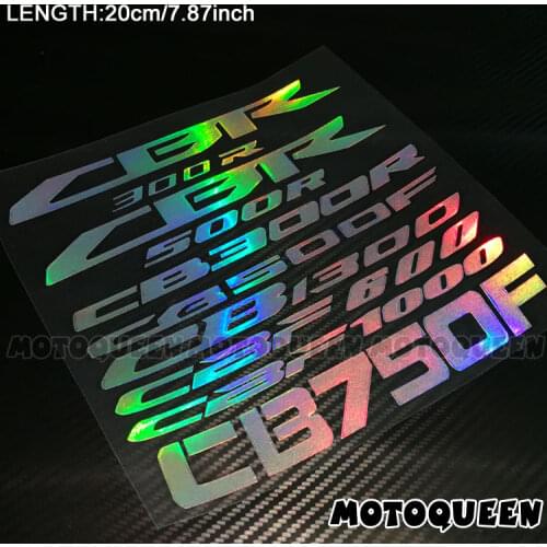 Motorcycle Reflective Laser Helmet Tank Pad Fairing Sticker Decals for HONDA CBF1000 CBR300R CBR500R CB300R CB500F CBF600 CB750F