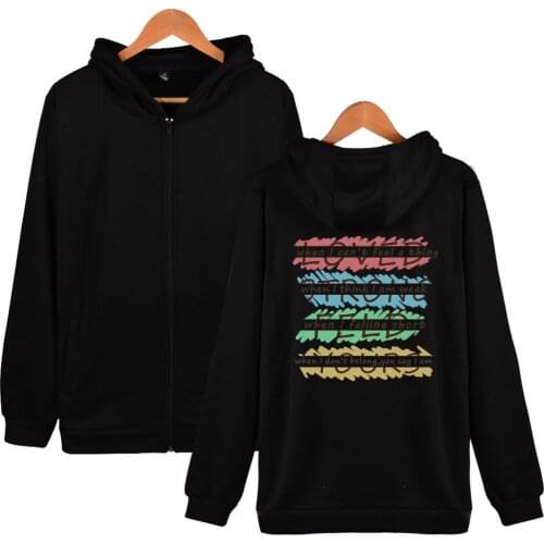 Lauren Daigle Spring Hot Sale Zipper Letter Picture Design Hoodie All-match Long Sleeve Hoody Sweatshirt Casual Zip Jacket Tops