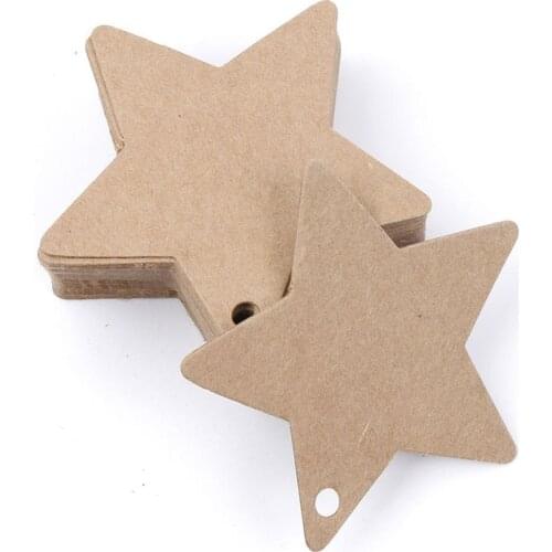 Star Kraft Paper Label Wedding Christmas Halloween G0D9 White Party Tags Card Favor Luggage Black Price Brown Gift 3colors N2O8