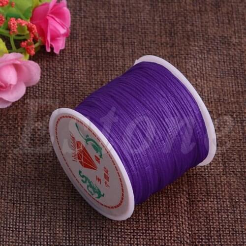 0.8mm Nylon Cord Thread Chinese Knot Macrame Rattail Bracelet Braided String 45M