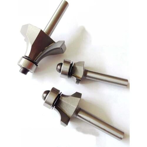 1pc 1/4" 1/2" Shank Diameter Metallic Round Over Beading Router Bit Cutter