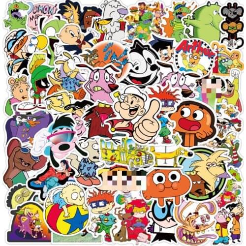 10/30/50PCS Mixed Classic Cartoon Anime Stickers Skateboard Fridge Laptop Motorcycle Luggage Girl Toys Graffiti Waterproof Kid