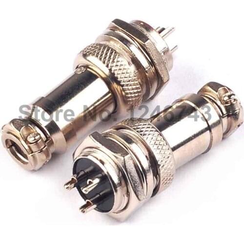 2PCS GX16 3 Pins 16mm Aviation Connector Female Plug Male Socket xlr