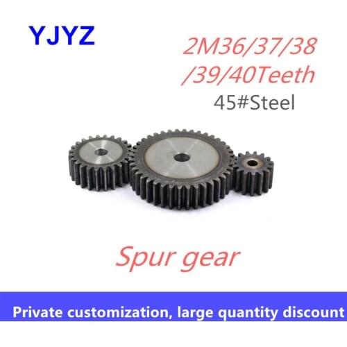 2M 36/37/38/39/40Teeth spur gear thickness 20/45 steel tooth surface quenching spur gear factory direct sales