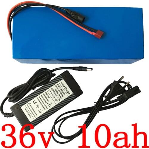 36v battery pack 36v 10ah electric bicycle battery 500W 36V 10AH Lithium battery pack with 15A BMS +42V 2A charger free shipping