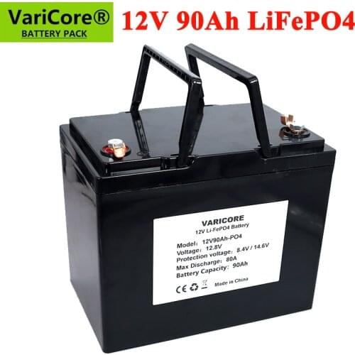 VariCore 12V 12.8V 90Ah LiFePO4 Cell Max 3C 270A Discharge Battery for Electric car RV Solar Energy storage system batteries