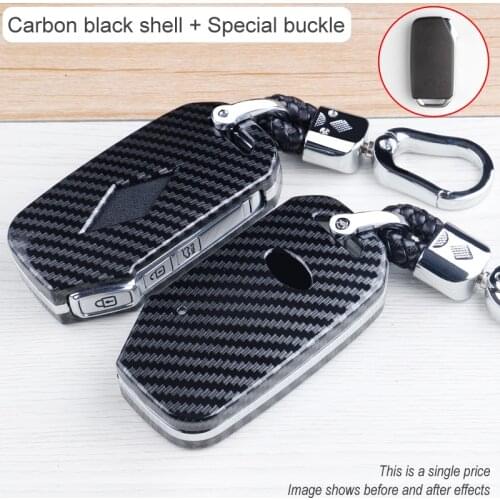 ABS Carbon Fiber Car Remote Key Case Shell Full Cover Fob For KIA Sportage R Stinger Ceed CD Sorento Cerato Forte 2017 2018 2019