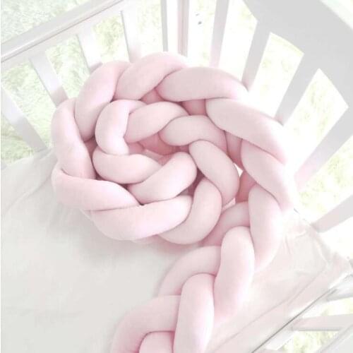 Newborn Baby Bumpers Crib Handmade Infant Knot Pillow Pad Cushion Nursery Cradle Decor Crib Safety Protection YBD001