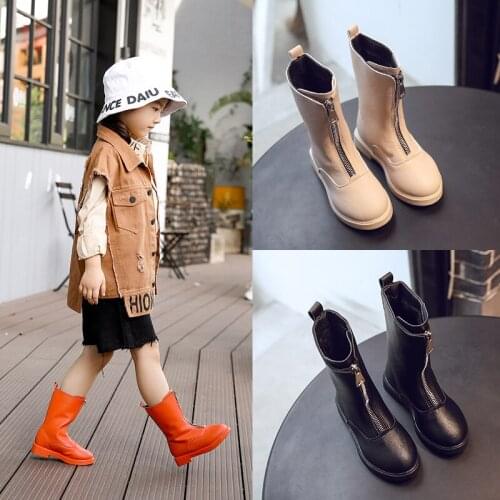 Girls Martin boots 2020 autumn and winter new fashion wild childrens princess boots boys boots