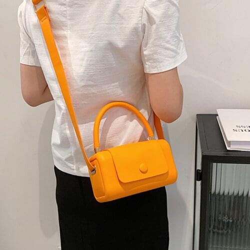 Brand Candy Color Womens Shoulder Bag Luxury Mini Square Handbag Women Purse Pu Leather Shoulder Bag Female Crossbody Bags