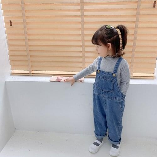 Children Overalls Boys Girls denim Pants 2020 New Spring Autumn all-match Jeans toddler kids Loose Overalls