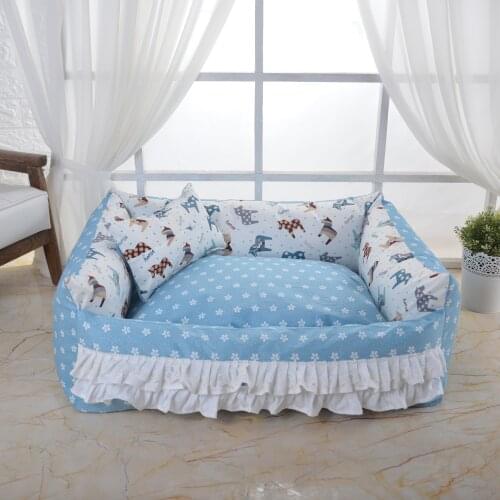 Pet sofa bed Comfortable doghouse Warm dog bed Cotton dog mat Pet rest pad Strong and breathable without deformation