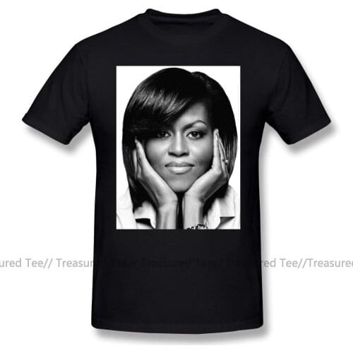 Obama T Shirt Michelle T-Shirt XXX Streetwear Tee Shirt Fun Short Sleeve Male 100 Percent Cotton Print Tshirt