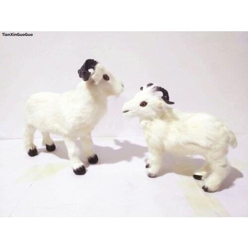 Simulation white goat hard model simulation sheep craft home decoration gift w2917