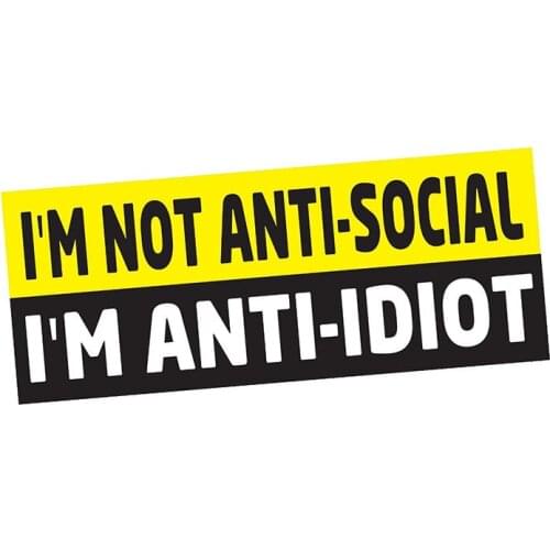 Personality IDIOT Bumper Sticker DECAL Car DRIFT SLOW Offroad RACE LOW Car Stickers Cover Scratches Waterproof Apply To Car Door