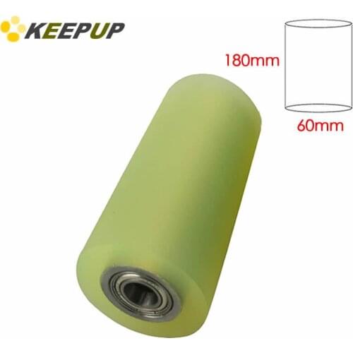 Furniture wheel.Diameter 60mm, length 180mm,PU polyurethane roller with bearing,Soft surface,Pipeline transmission Rubber wheel