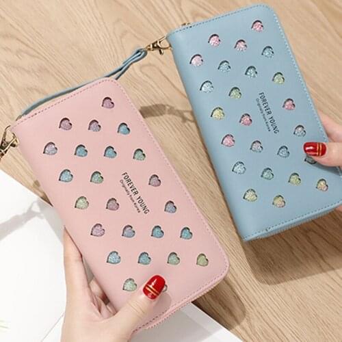 Wallet Women Long Cute Wallet PU Leather Large Capacity Women Wallets Zipper Portefeuille Female Purse Clutch Cartera Mujer