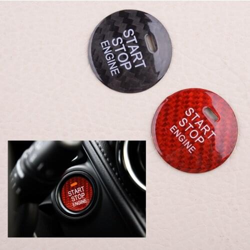 Red/Black Car Engine Start Stop Switch Push Button Cover Trim Sticker Fit for Mazda CX-5 CX-8 Axela MX-5 CX-3 CX-4