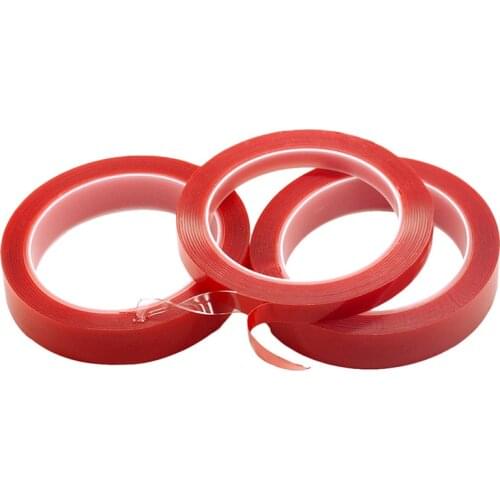 300mm Red Double Sided Adhesive Tap 3 Meter High Strength Acrylic Transparent No Traces Sticker for Car Fixed