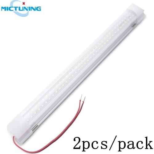 MICTUNING 13.5" RV LED Interior Dome Light Bar 3.5W Automotive Interior White Ceiling Lamps w/ On/Off Switch for Van Lorry Truck