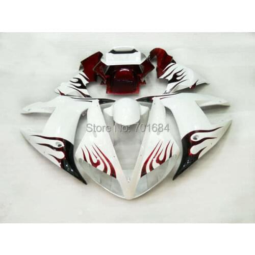 Fashion Hot New White Injection Mold Motorcycle Bodywork Fairing ABS Kit For 2002 2003 YAMAHA YZF1000 R1 02-03 (13) [CK805]