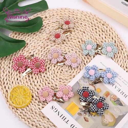 Nishine Fashion Princess Bangs Hairpin Cute Cartoon Print Baby Girls BB Clip Flowers Headwear Sweet Hair Accessories Photo Props