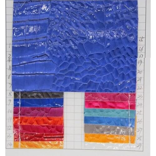 New high-gloss crocodile grain syntheticl PU leather / size pattern applies leather luggage bags and shoes