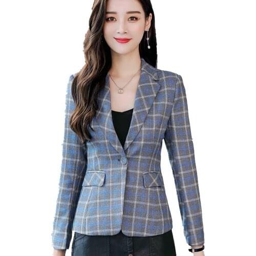 New Fashion Elegant Women Suit Coat Comfortable High-quality Plaid Suit Office Lady Style Casual Suit Jacket Plus Size
