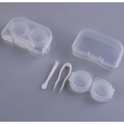 NEW Practical Invisible Glasses Box Holder Container Case Soak Storage Eyecare Kit Eye Care Party Cosplay Tool Plastic Organizer