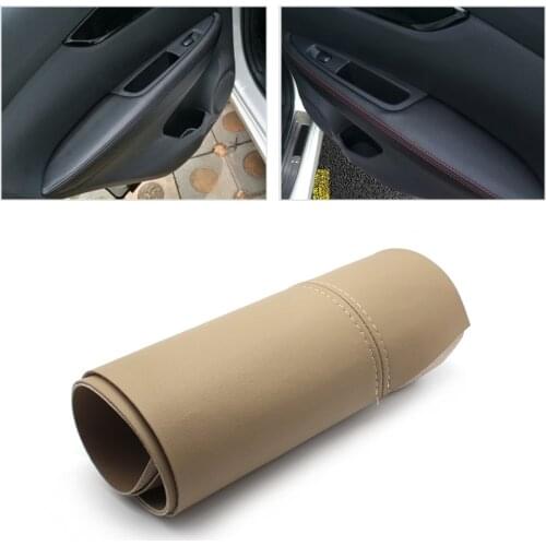 4pcs Car Door Handle Panels Armrest Microfiber Leather Cover Trim For Nissan New Qashqai J11 2016 2017 2018 w/fittings