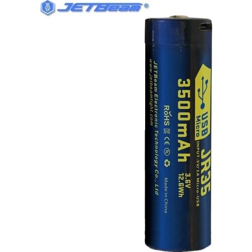 Jetbeam JR35 3.6V 3500mAh 18650 Micro-USB Rechargeable Li-ion Battery