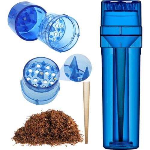 Plastic Joint Roller Cigarette Making Machine Portable 4 Layer With Roll Paper Tobacco Grinding Machine Smoking Tool Mens Gift