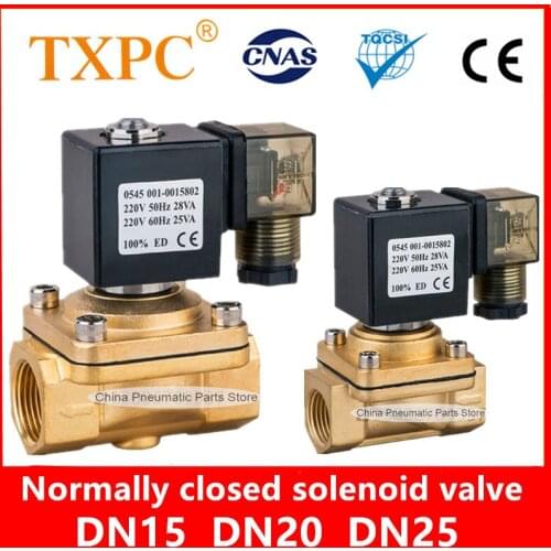 PU220-04A 1/2 3/4 G1 Solenoid valve 220V 24V Normally closed PU220-06A PU220-08 way direct-acting Water Valve Air Valve