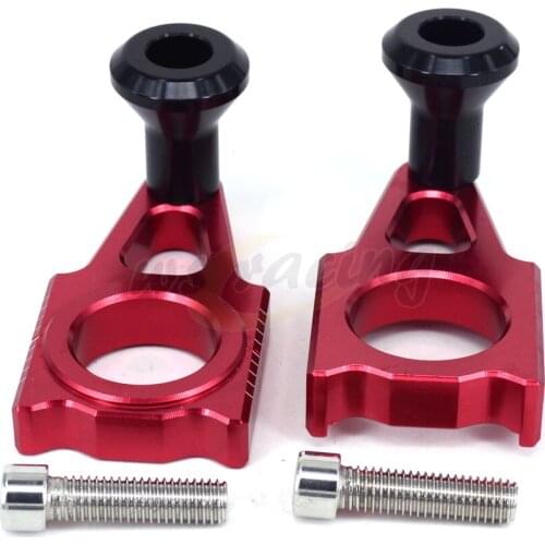 Motorcycle CNC Rear Chain Adjuster With Slider Bolts For HONDA CR125 CR250 CRF250R CRF250X CRF450R CRF450X