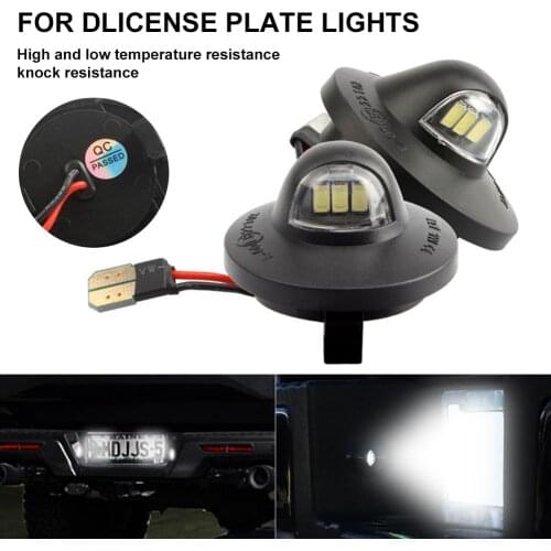 12V License Plate Light 3LED 6000K for Ford F150 F250 F350 LED License Plate Frame Lamp Assembly Replacement 2Pcs Dropshipping