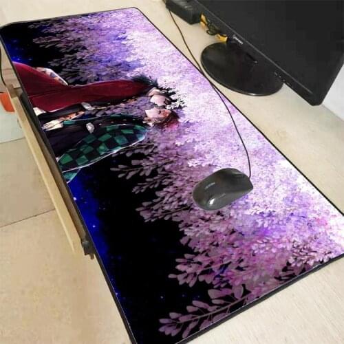 XGZ Kimetsu No Yaiba Custom Anime Mouse Pad Gamer Large Lock Edge Soft Durable Gaming Mousepad Non-slip Rubber Computer Desk Mat
