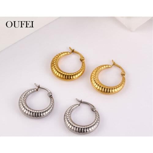 OUFEI Stainless Steel Jewelry Korean Earrings Female Earings Fashion Jewelry Gifts For Women Offers With Free Shipping