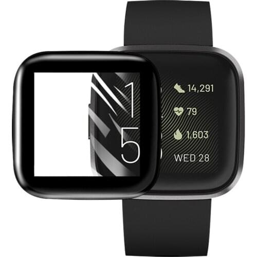 Screen Protector Film For Fitbit Versa 3 / Sense 3D Curved Edge Full Coverage Protective Film For Fitbit Versa 3 Cover