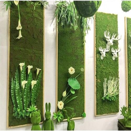 1M*1M Square Artificial Plant Lawn Home Simulation Plant Background Wall Moss Turf Green Sod Interior Window Decoration
