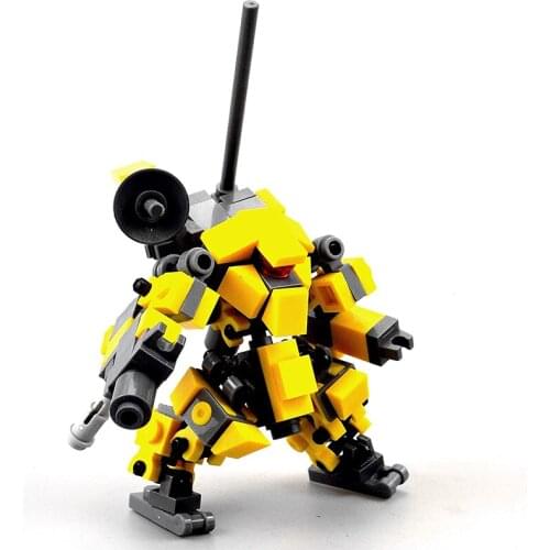 100PCS Original Design Mecha Warrior Building Blocks Toys For Children Armor Robots Anime Model 6cm Assemble Action Figure Doll