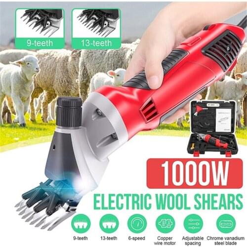 1000W US Plug Electric Shearing Clipper Horse Sheep Pet Animal Hair Shear Trimmer Cutter Wool Scissor Pet Grooming Tool