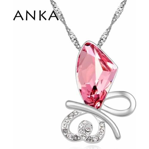 2020 Top Fashion Accessories Free Shipping Jewelry Butterfly Necklace Main Stone Crystals from Austria #106465